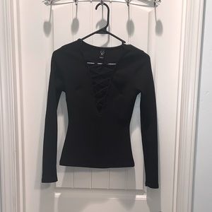 Windsor lace up top, size S